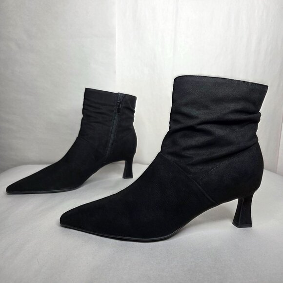 NWT Naturalizer Women's Tribute Black Slouchy Dress Booties - Picture 1 of 8